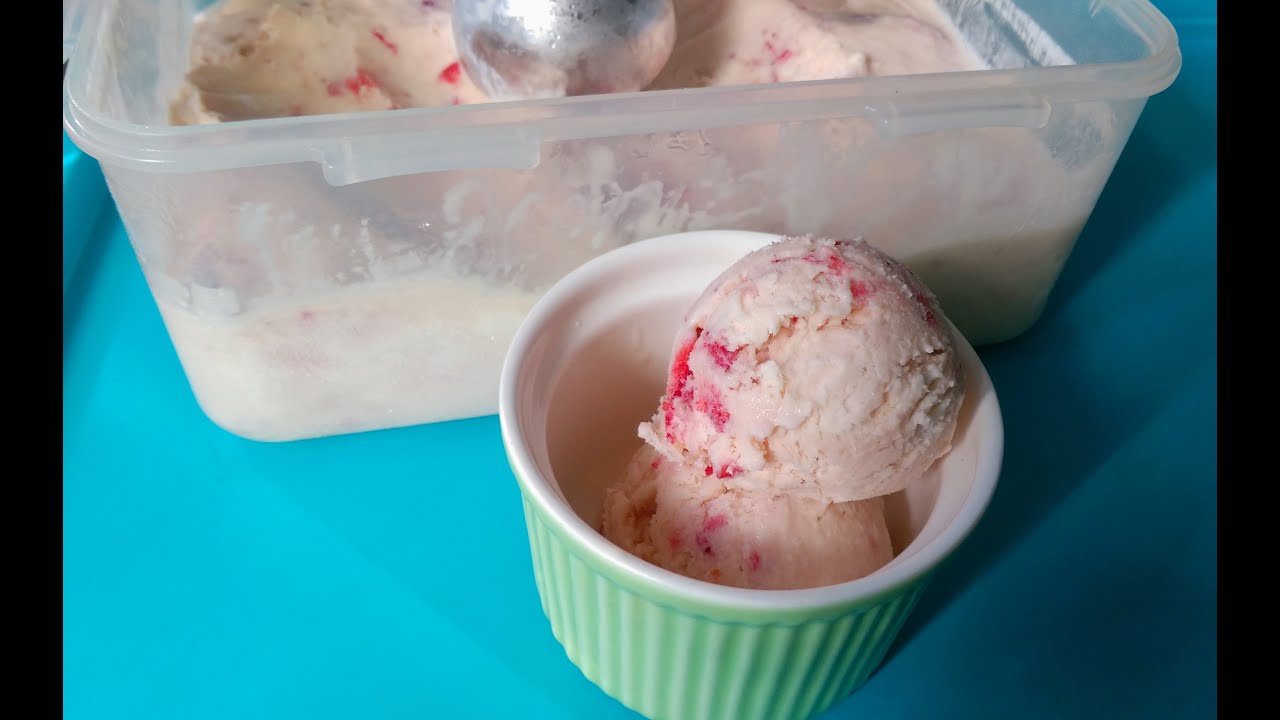 草莓冰淇淋食譜–不需機器 Strawberry Ice Cream Recipe–no machine