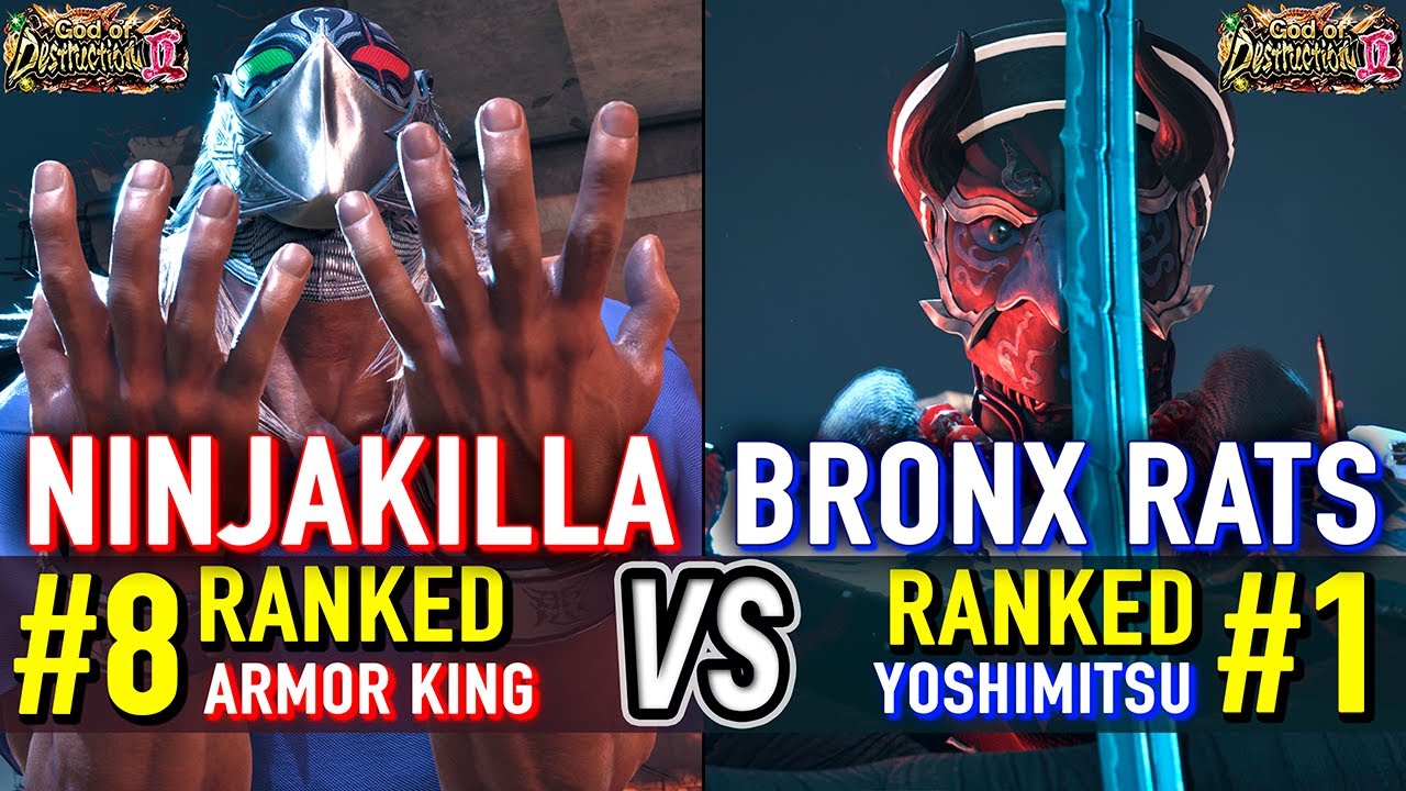 T8 🔥 NINJAKILLA (#8 Ranked Armor King) vs BRONX RATS (#1 Ranked Yoshimitsu) 🔥 T8 High Level Gameplay