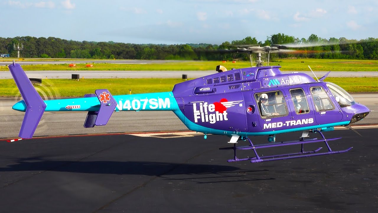 Helicopter Action: Bell-407,EC130,R-44,Bell-206, and more Pdk Airport 🛫