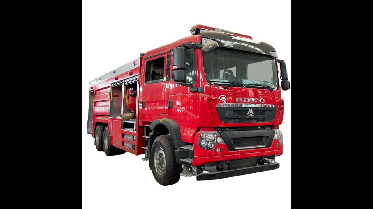 Howo 6x4 water foam dry powder tank fire truck
