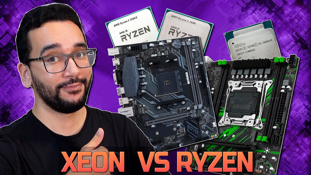 QUAL COMPRAR! RYZEN VS XEON Custo Benefício em JOGOS! Ryzen 5 2600 vs Ryzen 5 3500x vs Xeon 2666V3