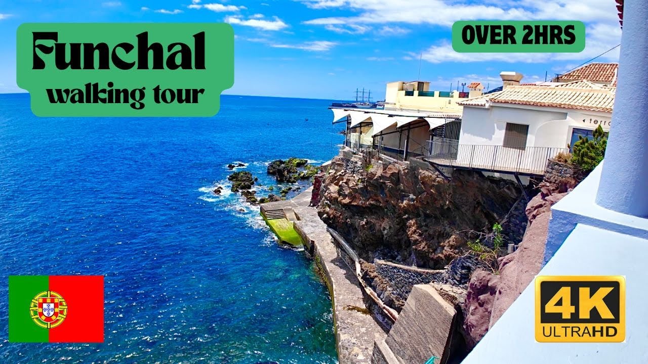 Funchal Madeira Walking Tour with captions (4K UHD)