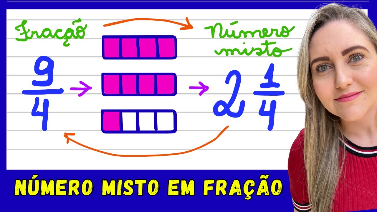 APRENDA AGORA NÚMERO MISTO! FRAÇÃO IMPRÓPRIA EM NÚMERO MISTO! EXPLICAÇÃO PARA APRENDER MATEMÁTICA!