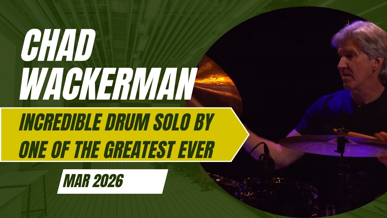Incredible video of Chad Wackerman drum solo from the current European tour, Mar 2026