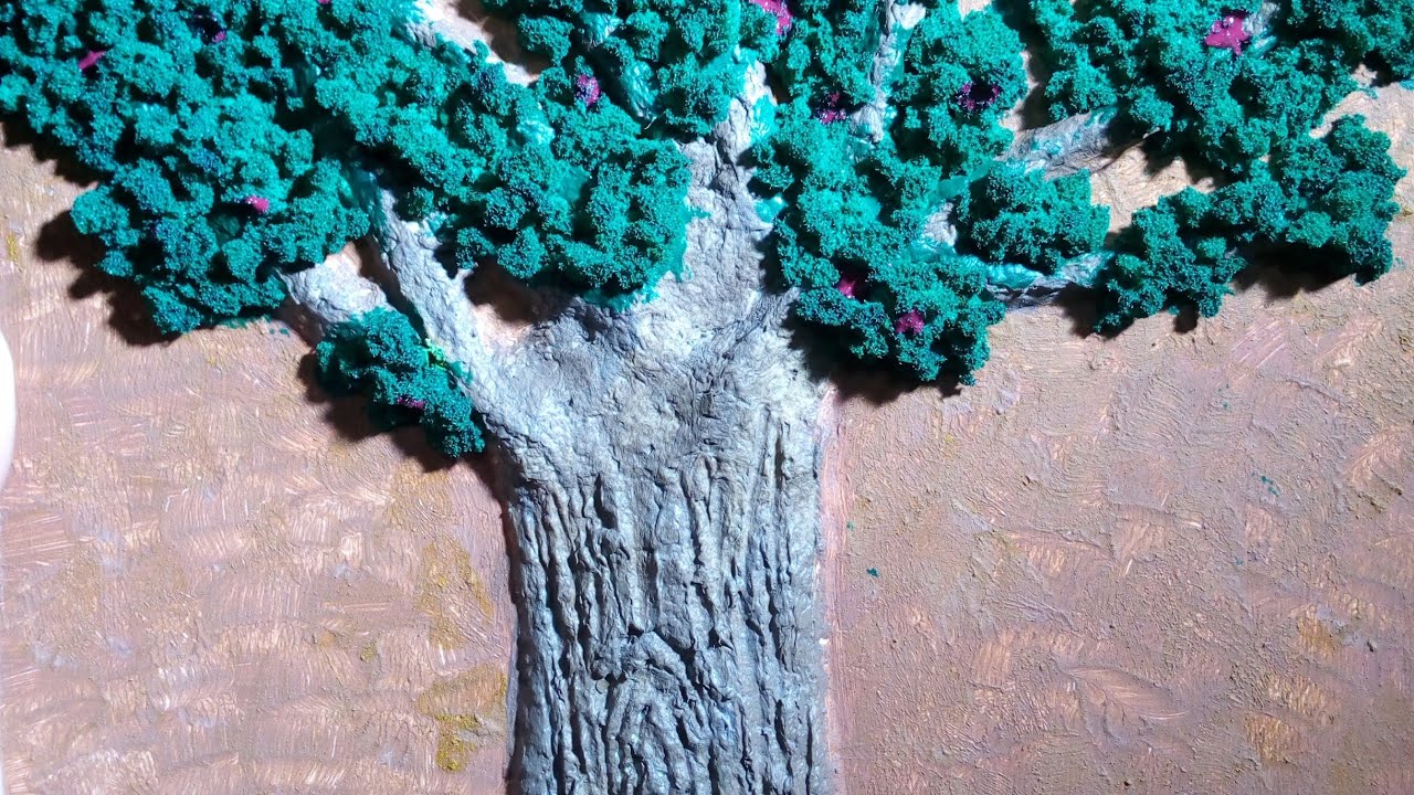 شويه ورق وقطعه اسفنج ممكن نعمل لوحه جميله بسهولهdiy&craft