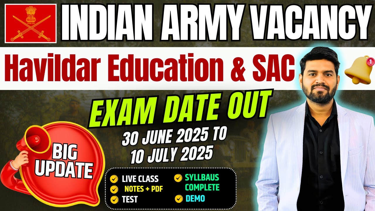 Indian Army Havildar Exam Date Out 📅 | 2025 Notification, Eligibility & Latest Updates | Must Watch