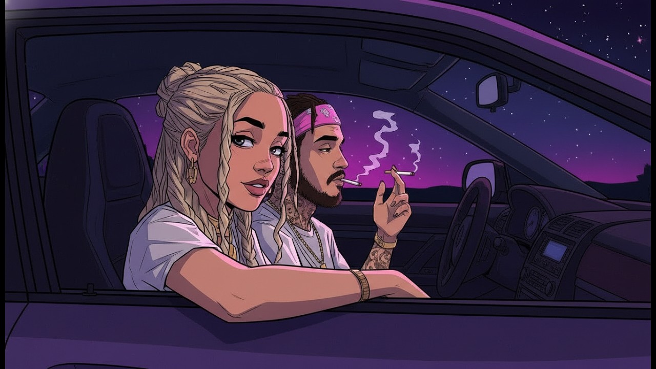 Neon Drift 420 — Calm at the Finish Line | Chill Rap Night Drive (1 Hour Mix)