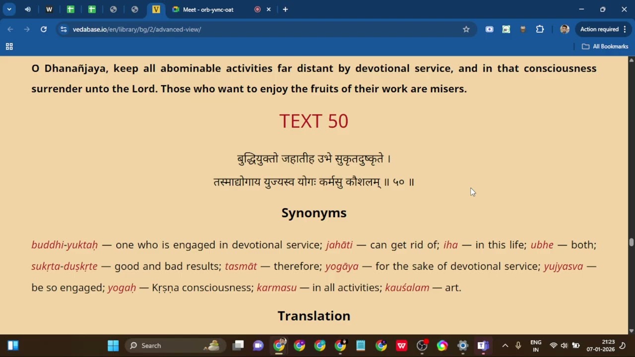 Bhagavad Gita Chapter 2 (Verse 47–62) | Karma Yoga, Desire & Fall of Consciousness | Gita Class
