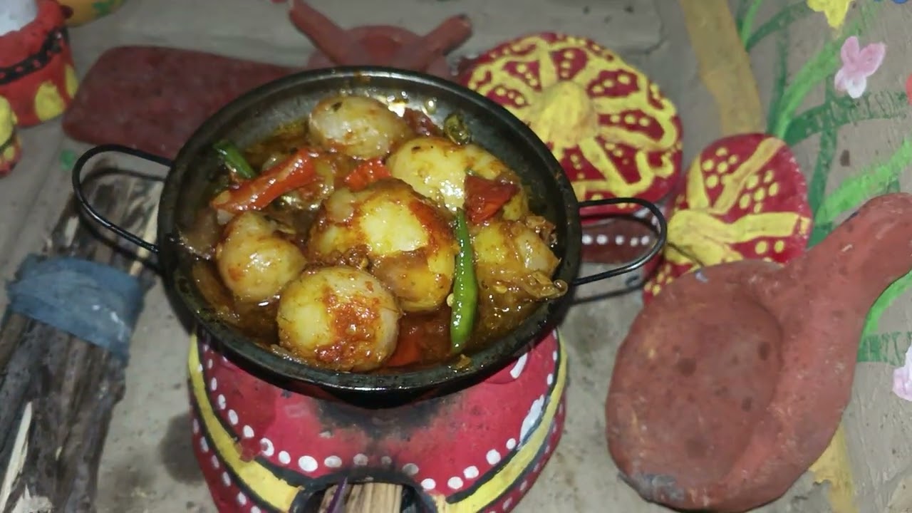আজকে মিনি কিচেনে রান্না করলাম আলুর দম 
