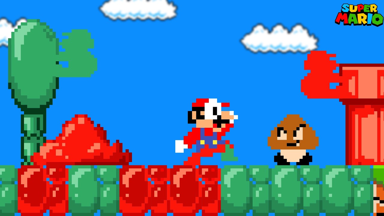 Марио нельзя касаться СЛИЗИ в Super Mario Bros!