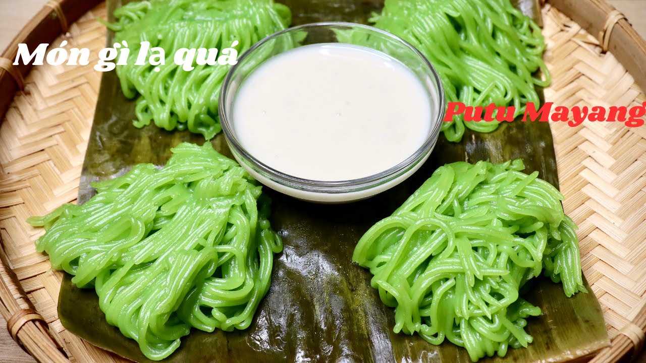 Món bánh mới lạ vừa đẹp vừa ngon làm lại dễ không thử thì tiếc nha - Bánh Putu Mayang Indonesia.