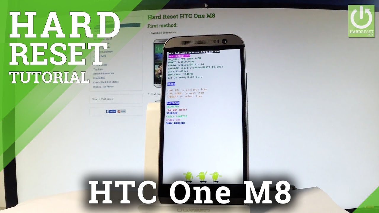 Как сделать полный сброс настроек HTC One M8 — обойти блокировку экрана / восстановить