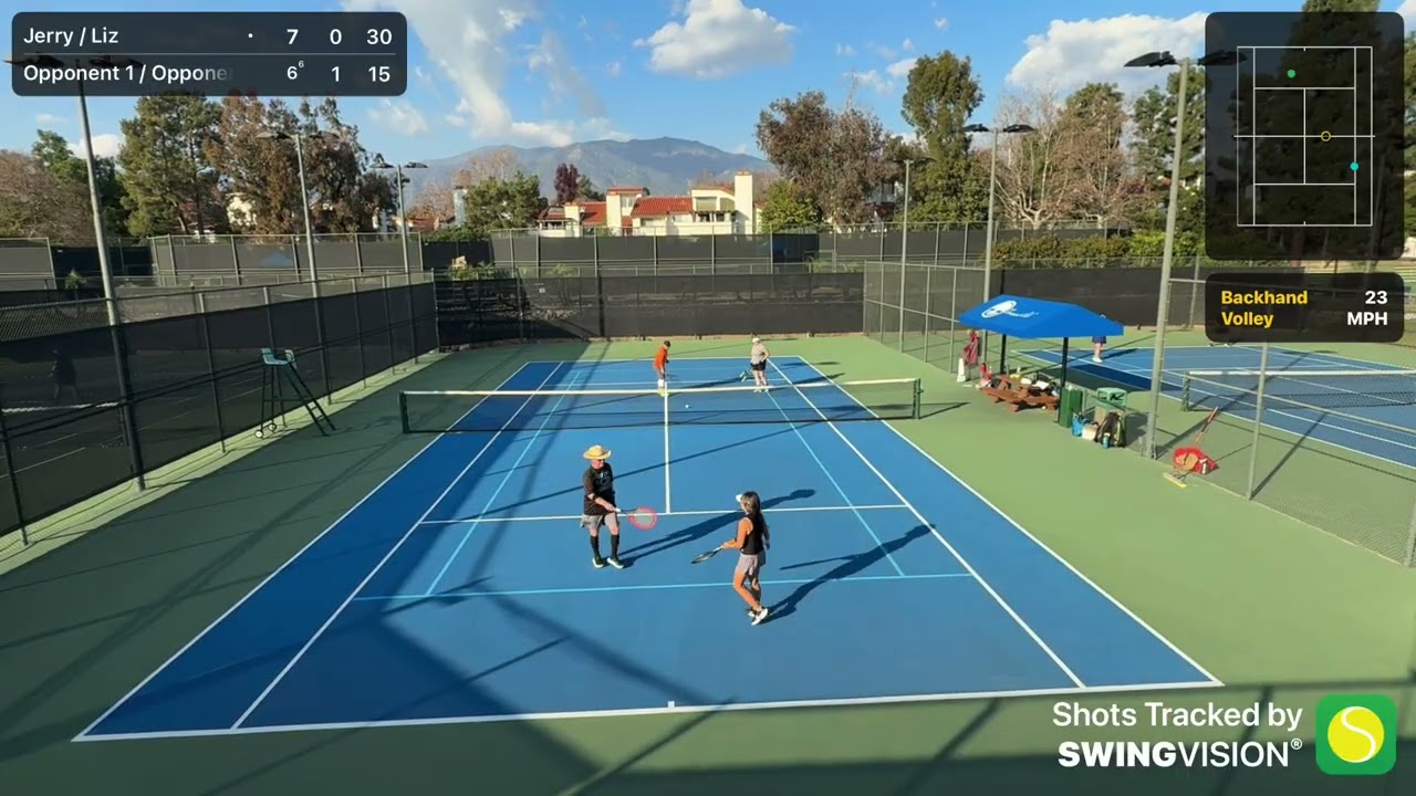8.o mixed Jerry & Liz vs John & Jami  at Claremont Tennis Club