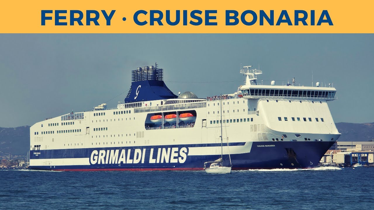 Departure of ferry CRUISE BONARIA, Olbia (Grimaldi Lines)