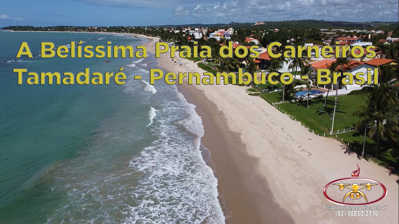 A Belíssima Praia dos Carneiros - Tamandaré PE Brasil - Visto de cima em 2.7 K - Dji Mavic Mini