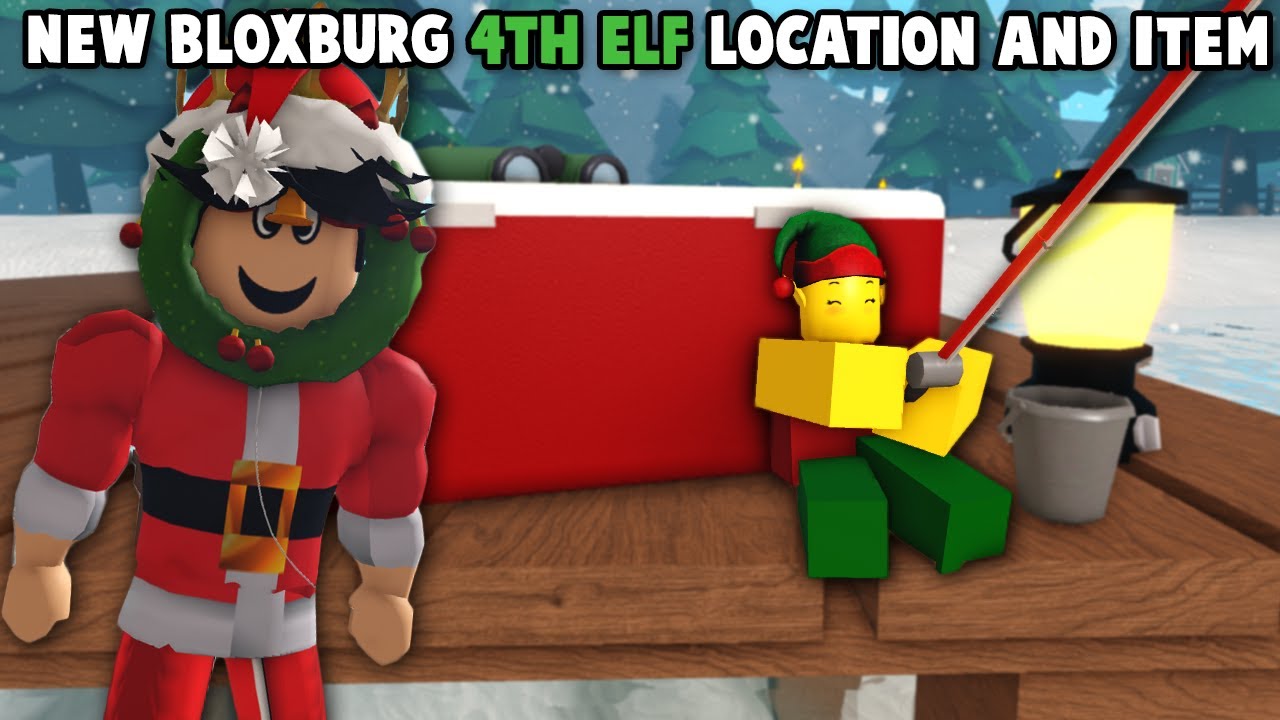 NEW BLOXBURG 4TH ELF HUNT LOCATION AND ITEM... they be fishing