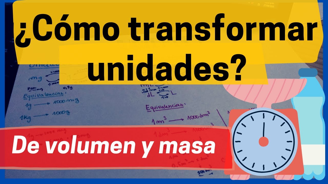 UNIDADES de MASA y VOLUMEN - QUIIMCA CBC - Ejercicios 1.8, 1.11 & 1.13