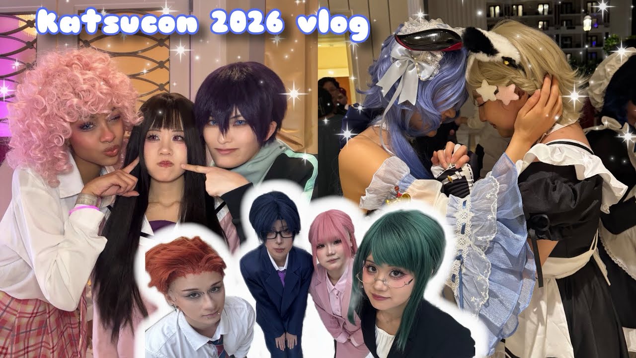 | katsucon 2026 vlog | cosplay mv bts, maid night & more! |