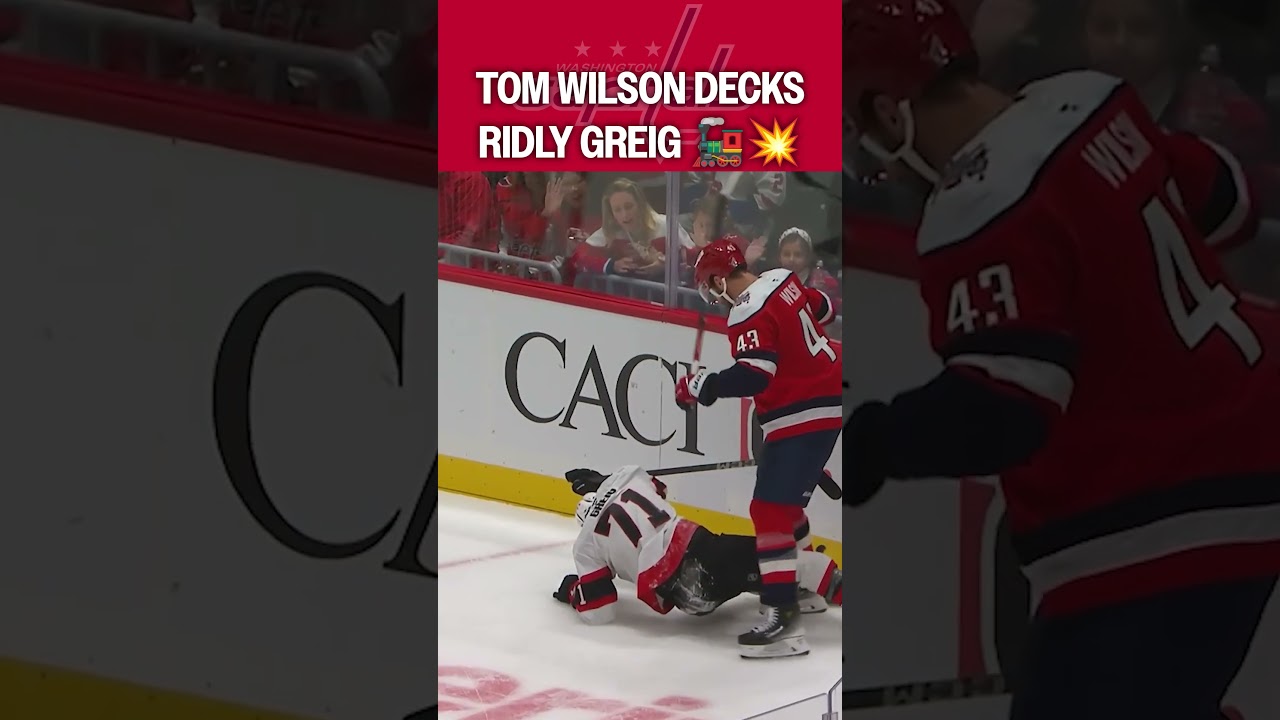 Absolutely ENORMOUS hit from Tom Wilson 🫨