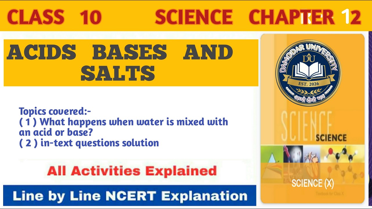 What happens when water is mixed with an acid or base?/in-text questions solution-class 10 science