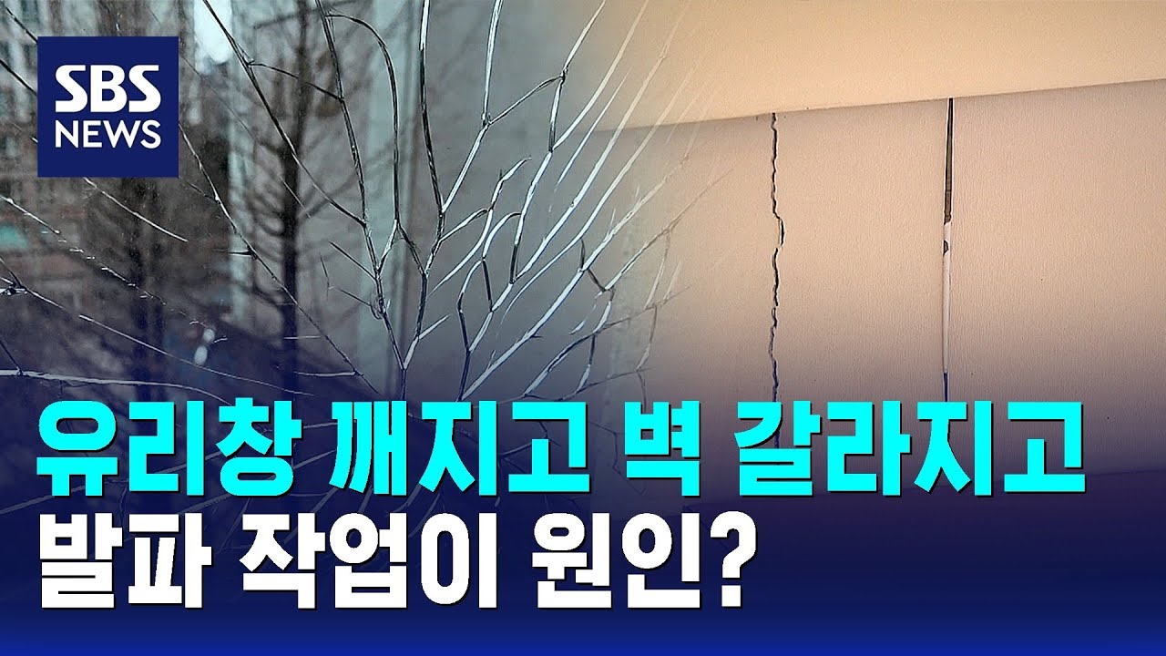 유리창 깨지고 벽 갈라지고…발파 작업이 원인? / SBS