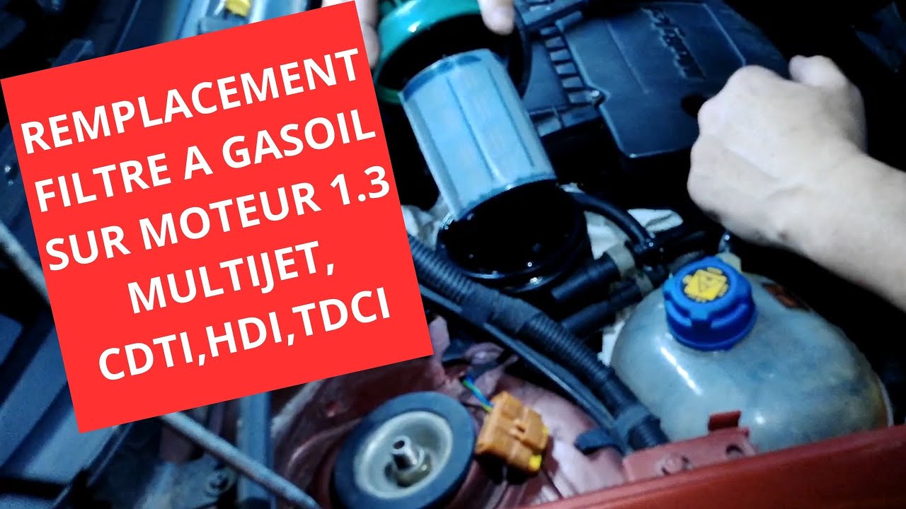 🚗🚓🚕 remplacer un filtre a gasoil sur fiat a moteur 1.3 multijet
