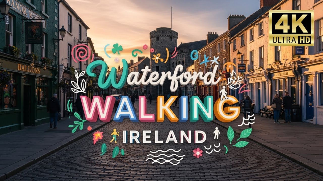 Walking Ireland's OLDEST City 🇮🇪 Viking History & Crystal | Waterford Walking 4K UHD