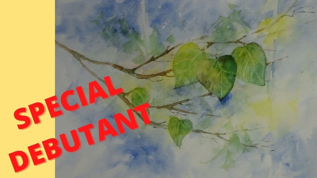 AQUARELLE  PLANTE VERTE POUR DÉBUTANT / PAS A PAS ET ASTUCES DE PRO