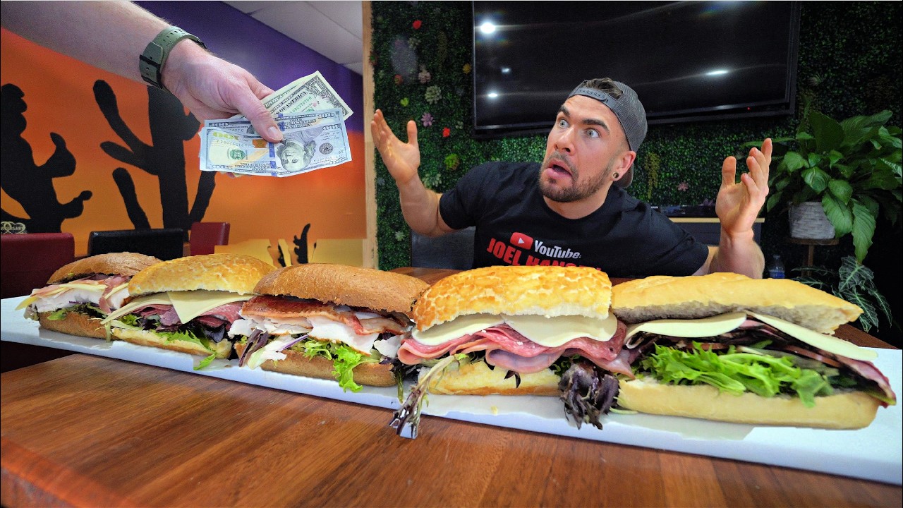 WIN $100 IF YOU CAN BE FIRST TO BEAT THIS UNDEFEATED SANDWICH CHALLENGE | Joel Hansen