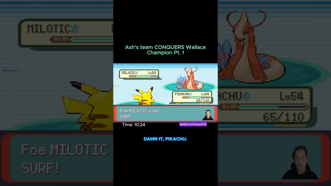 Ash's Hoenn Team vs Champion Wallace - The Final Battle (Part 1)