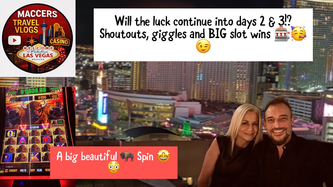 Will the LUCK 🍀 continue?! - Day 2&3 - BIG slot wins 🎰🥳 #lasvegas #slots #handpay #casino 