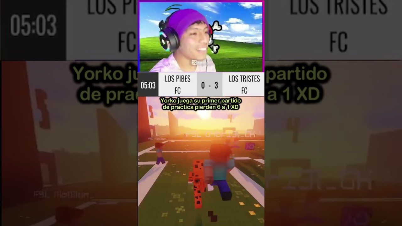 YORKO JUEGA SU PRIMER PARTIDO DE PRACTICA EN MINECRAFT *termina en goleada😭