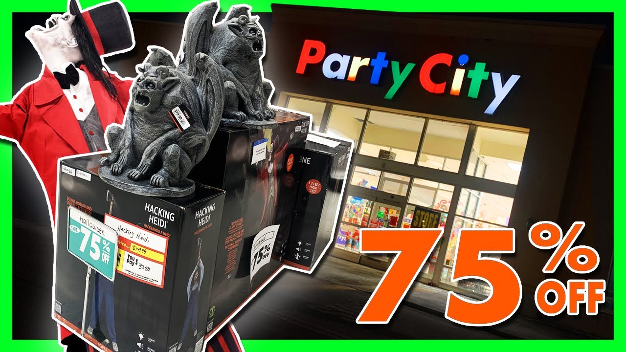 Party City HALLOWEEN 75% OFF SALE - Animatronics Found! | Party City Out of Business Sale