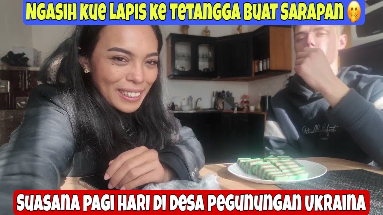 BERBAGI KUE LAPIS KE TETANGGA || VLOG PEDESAAN UKRAINA 