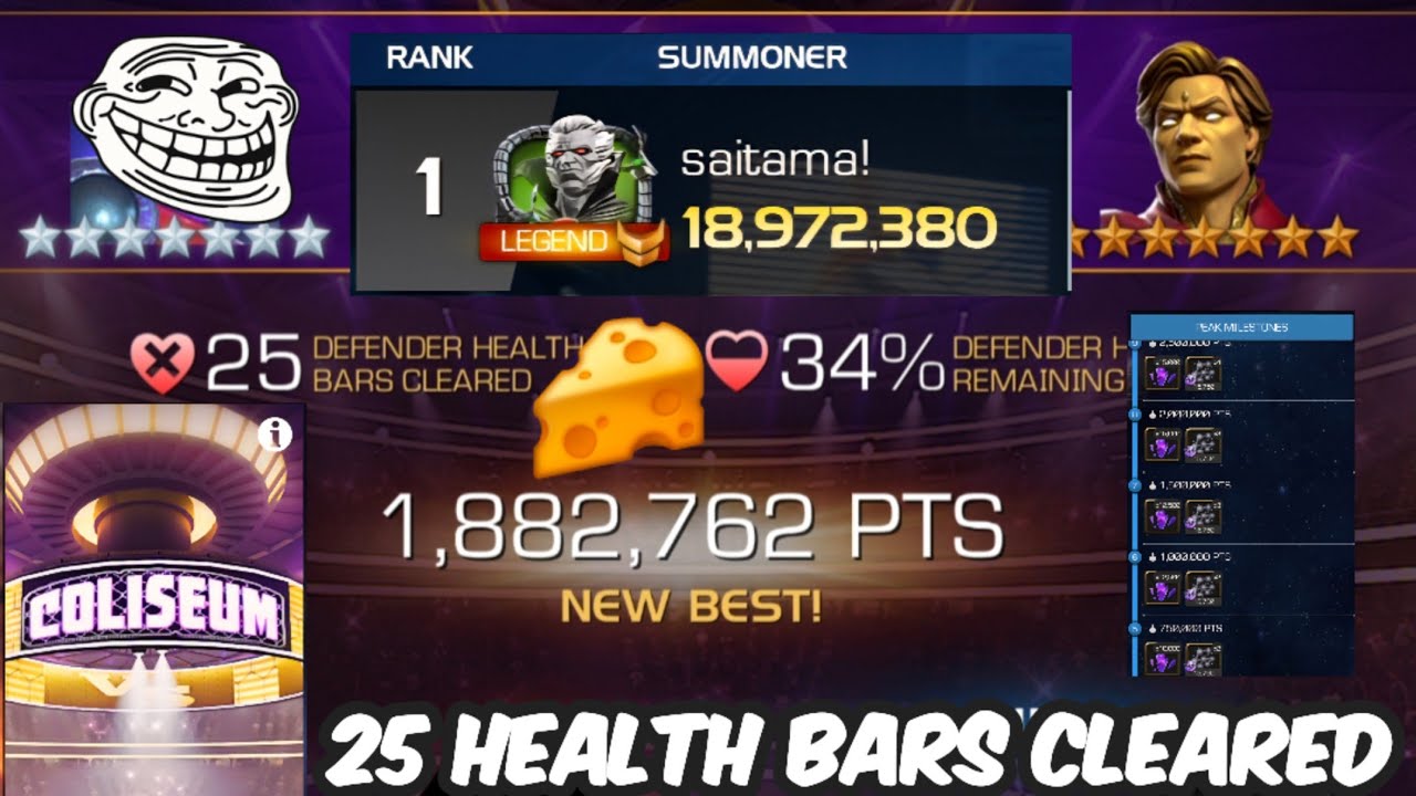 Alliance Coliseum Cheeese 🧀 - Hard Difficulty Kabam's Free Champ Destroyed the Coliseum | Rewards 😱😱