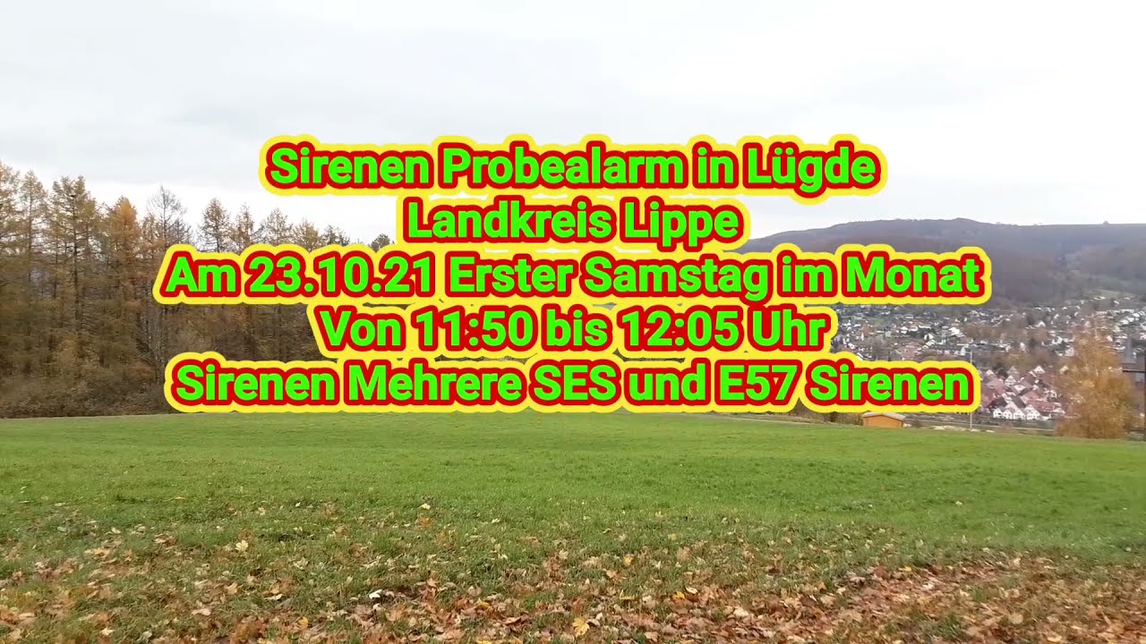 SIRENENPROBE KONZERT IN LÜGDE LANDKREIS LIPPE