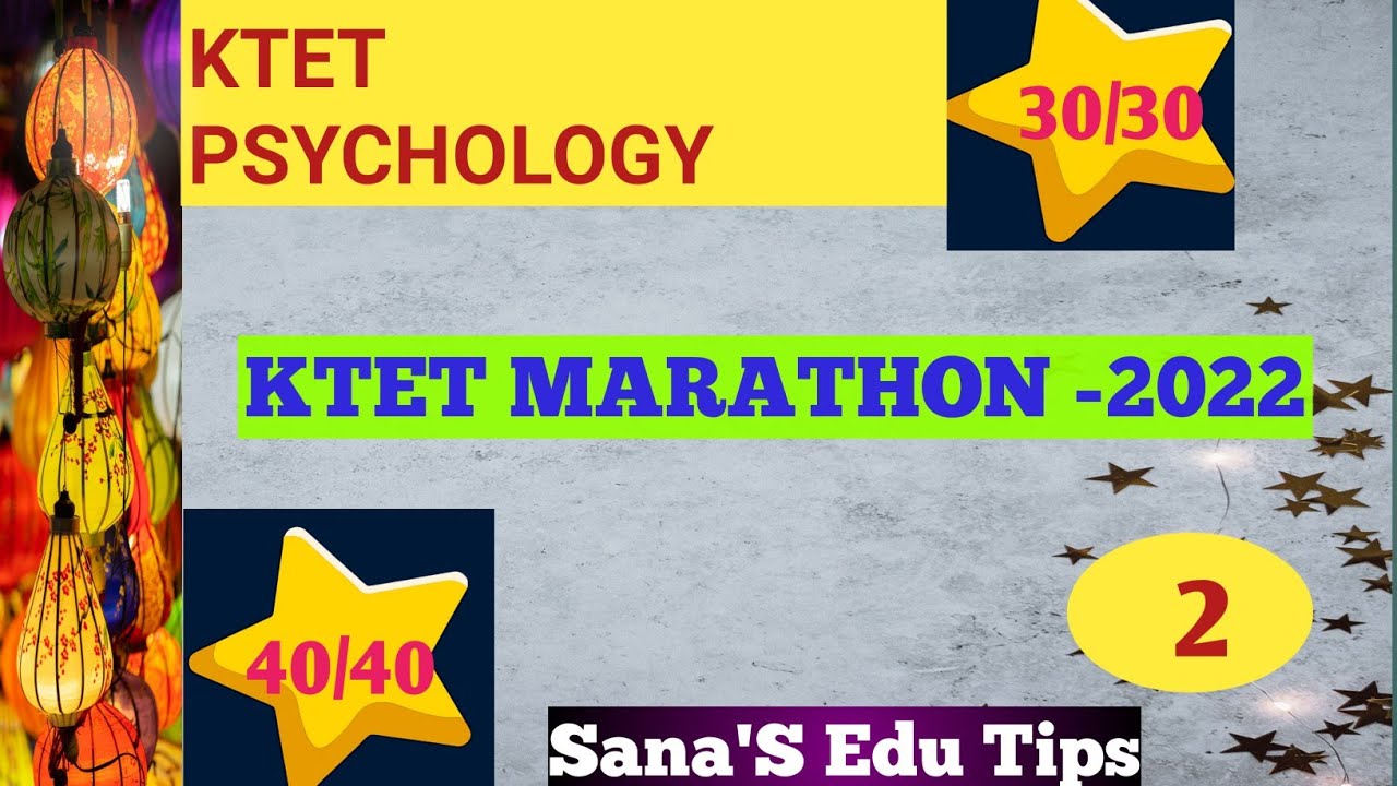 #KTET PSYCHOLOGY MARATHON--2#Application Level Questions#Sana'S Edu Tips