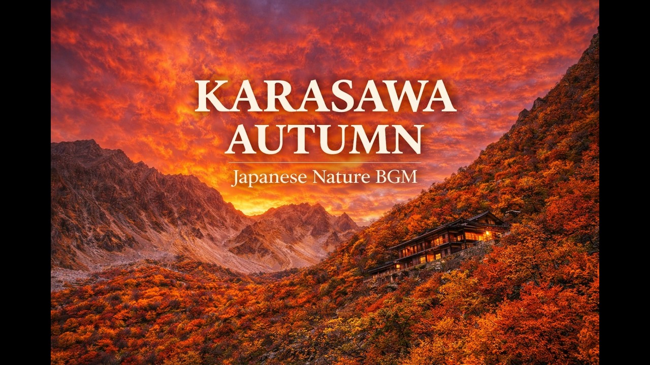 [BGM Only] 4K Autumn in Japan: Relaxing  Karasawa Music & Nature Sounds