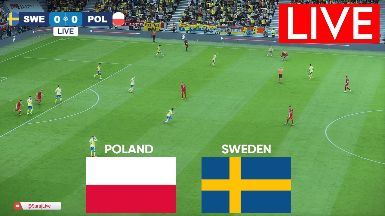 🔴LIVE : SWEDEN VS POLAND | WORLD CUP QUALIFICATION UEFA FINAL | SIMULATION GAMEPLAY