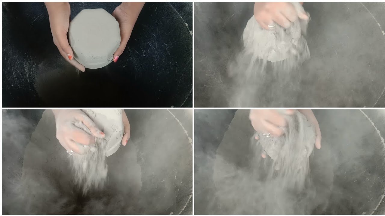 pure cement blocks super soft dusty silky 🤤😷🌪️ Crumbling 😍|Satisfying video|Asmr puppys