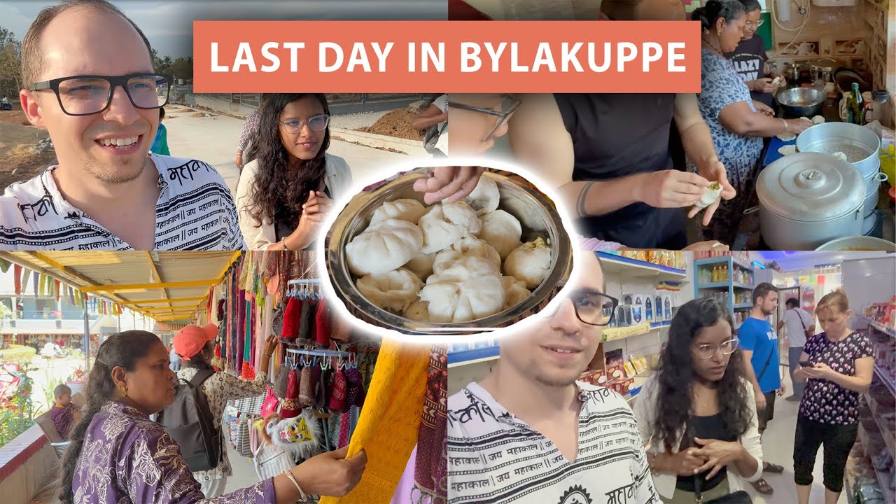Last day in Bylakuppe 🏠 | Tigmo MOMO with family 🥟 | TIBETAN market 🪷