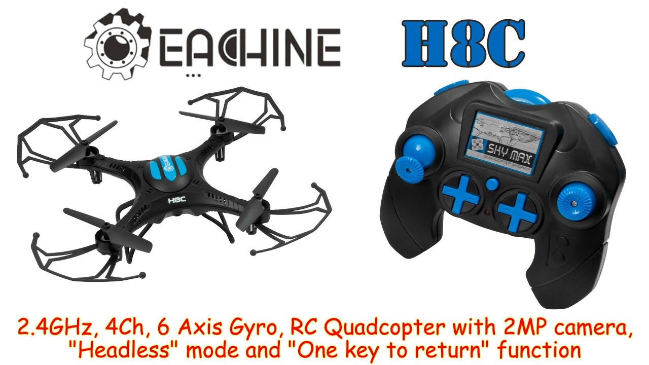 Eachine H8C Mini 2.4GHz, 4Ch, 6 Axis Gyro, RC Quadcopter with Headless mode and 2MP Camera (RTF)