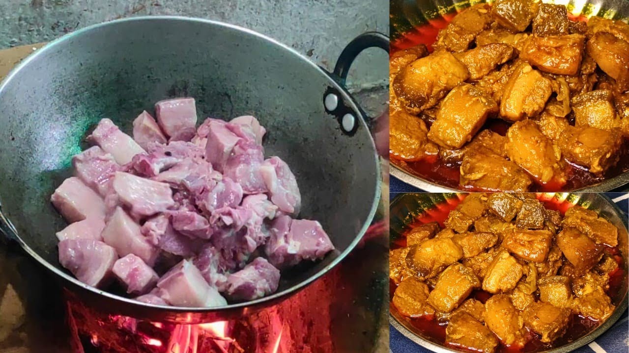Without Oil  Pork Recipe | Without Oil Pork Curry | बिना तेल के पोर्क मीट कैसे बनाएं | Pig Recipe |