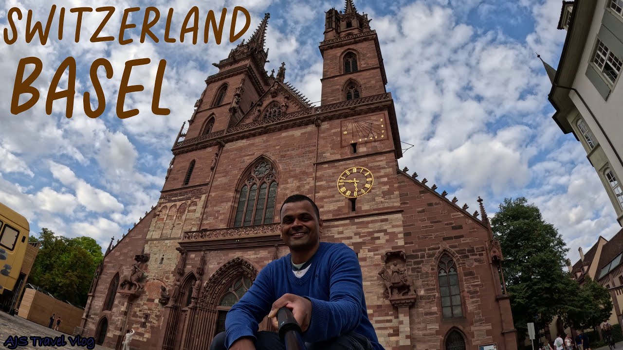 Basel Switzerland 4K Walking Tour | Basel SBB, Basler Münster Church, Rhine River Evening Walk