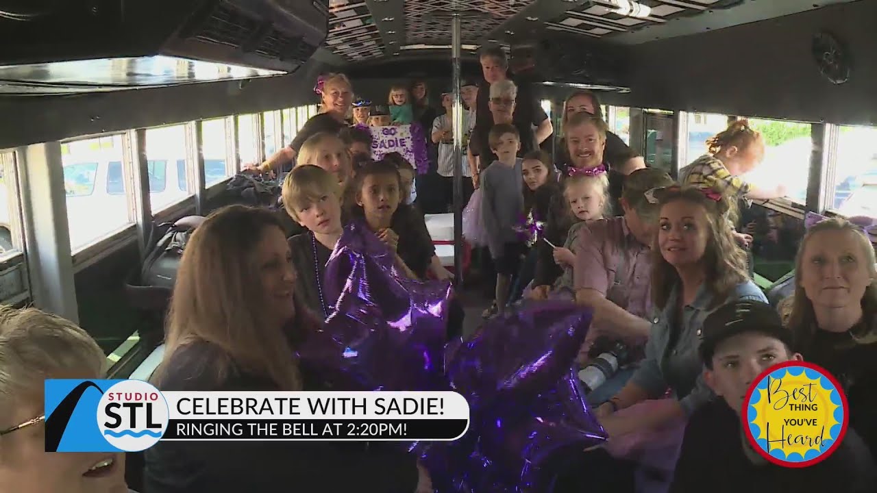 4-year old beats cancer and rings the bell today at St. Louis Children’s Hospital