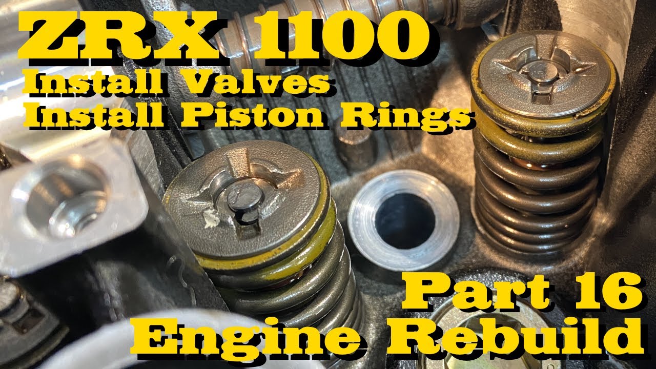 Kawasaki ZRX 1100 Installing Valves & Piston Rings | Ventile | Kolbenringe [Engine Rebuild Part 16]