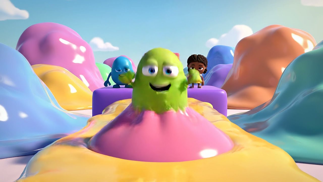 Fall Guys Wobbly Bean Deslizou por uma Colina | Canções Infantis e Rimas para Crianças