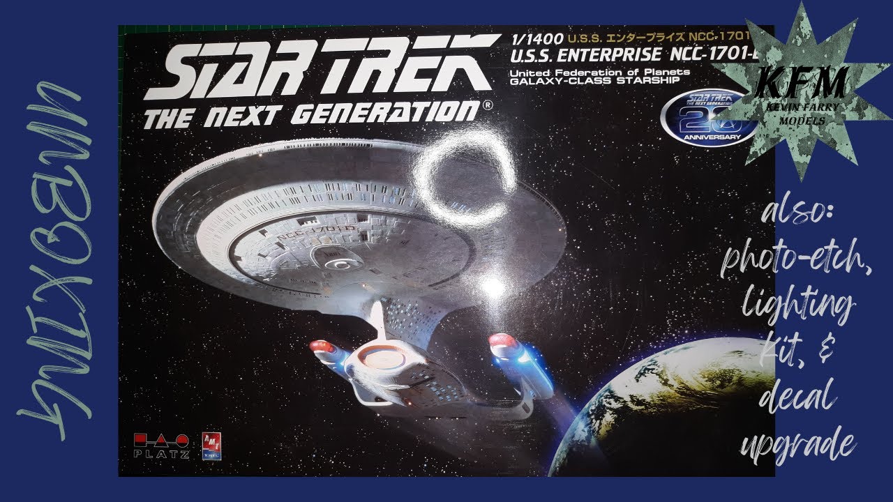 STAR TREK AMT 1/1400 USS.ENTERPRISE-D UNBOXING