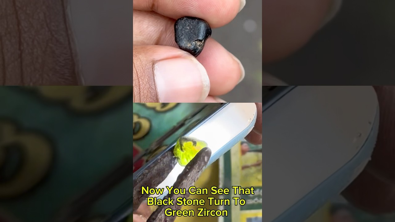 Heat Treatment To Gemstones - Black Stone To Green Zircon