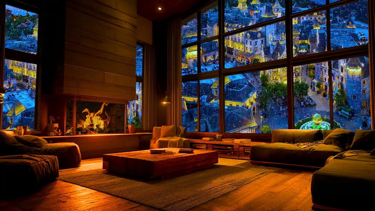 The Cozy Hour ☕ 3 Hours No Ads Jazz Music | Rain on Window Ambience for Relax, Study & Sleep